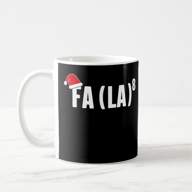 Funny Fa La 8 jultomte Lärare Santa Hat Xma Kaffemugg (Vänster)