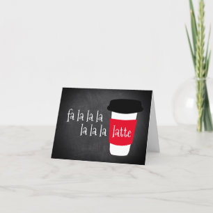 Funny Fa la la la latte helgdag QR-kaffe Tack Kort
