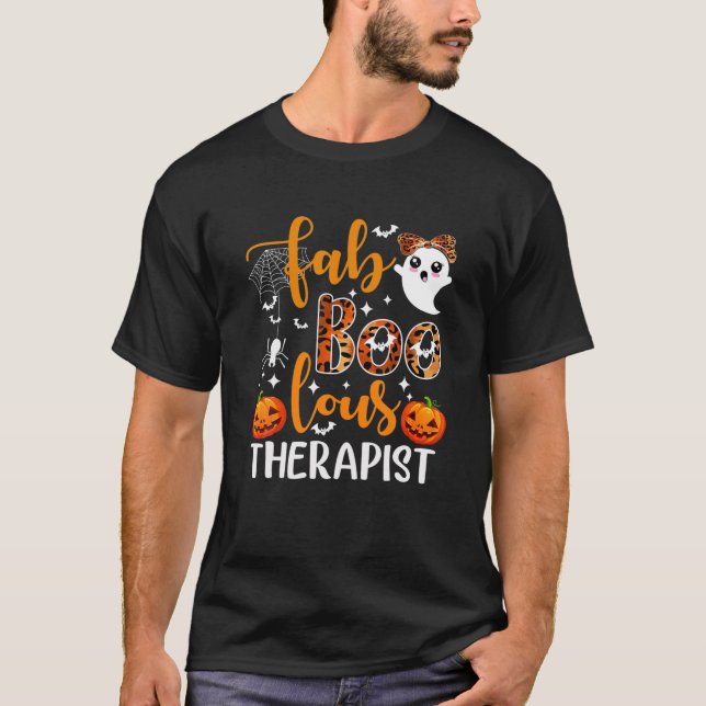 Funny Faboolous Therapist Halloween Costume Therap T Shirt (Framsida)