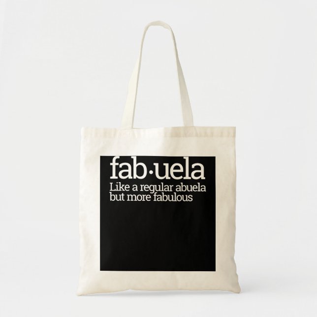 Funny Fabuela Fabulous Abuela Spain Grandma Gift Tygkasse (Framsidan)