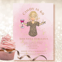 Funny Fabulous 60  Rosa Guld 60:e födelsedagen
