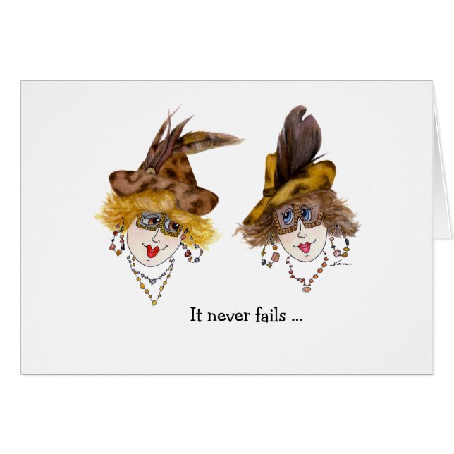 Funny Fabulous Dam Hälsningskort (Framsidan Horizontal)