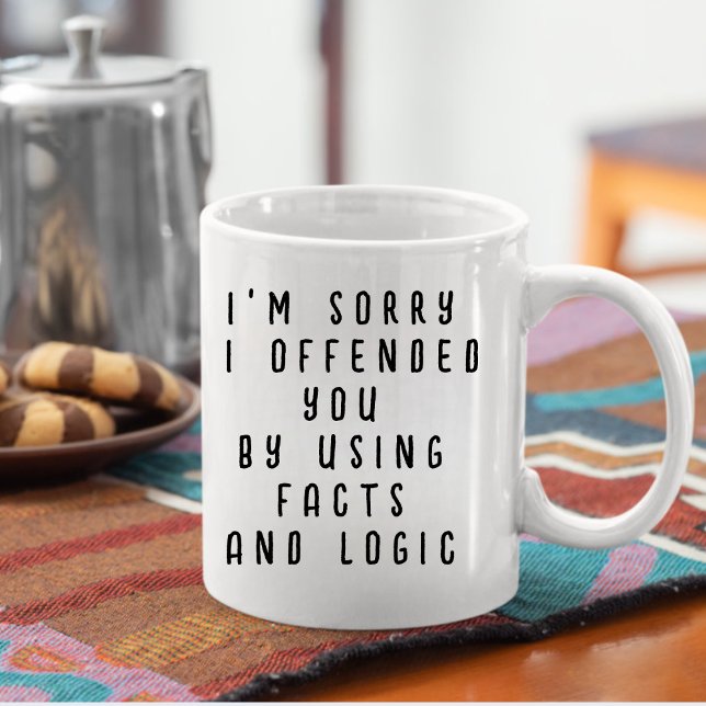 Funny Facts and Logic Quote Kaffemugg (Funny Facts and Logic Quote Coffee Mug)