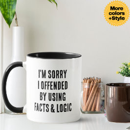 Funny Facts & Logic Sarcastic Coffee Mug Gift Mugg