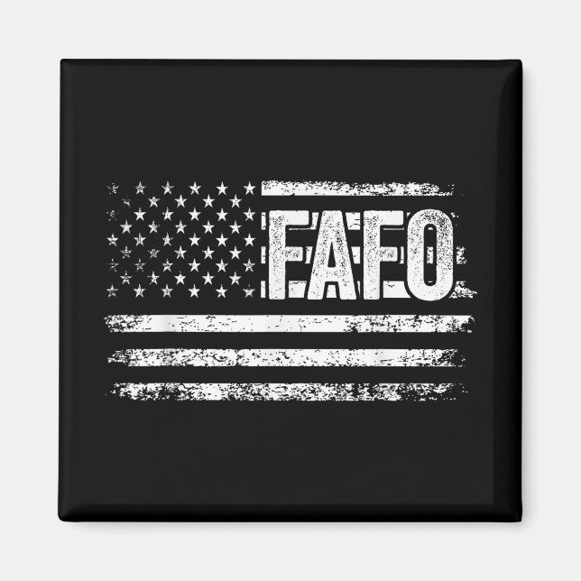 Funny Fafo Trump American Flagga Fafo Us Flagga Vi Magnet (Framsidan)