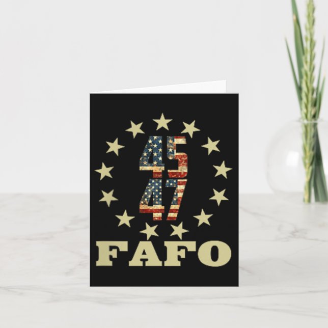 Funny Fafo Trump Photo Kort (Framsida)