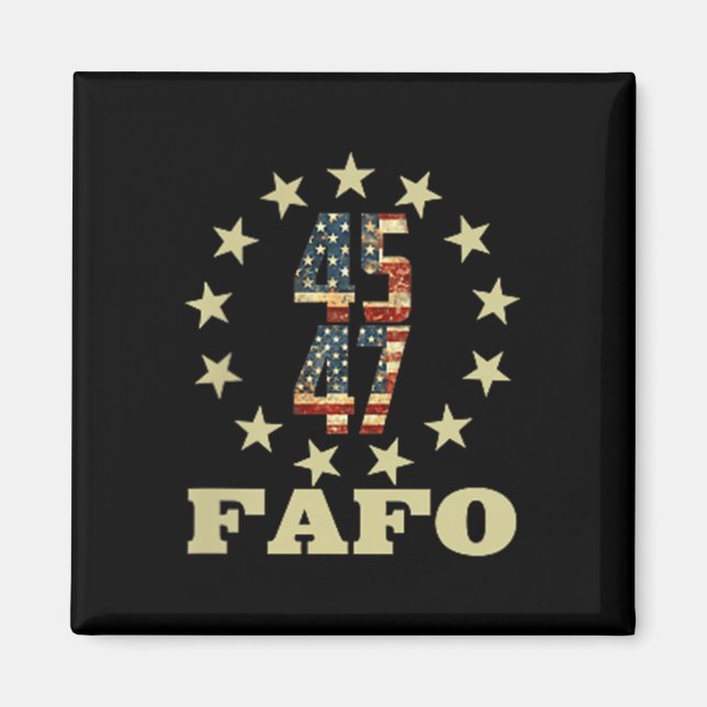 Funny Fafo Trump Photo Magnet (Framsidan)