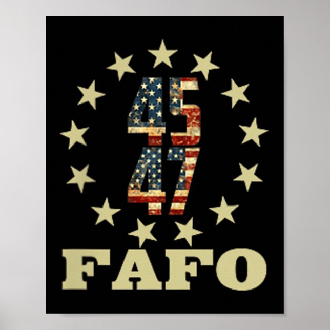 Funny Fafo Trump Photo Poster (Framsidan)