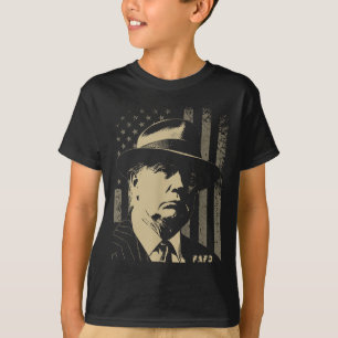 Funny Fafo Trump Photo USA flagga Retro Distress T Shirt