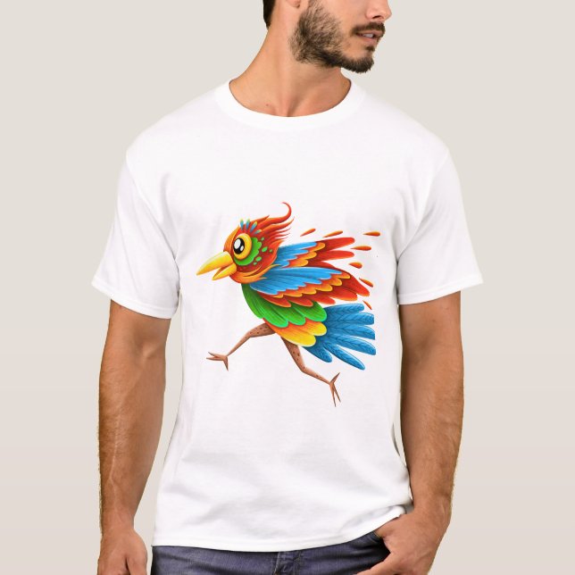 .Funny fågel T Shirt (Framsida)