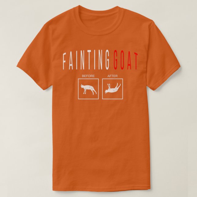 Funny Fainting Goat  T Shirt (Design framsida)