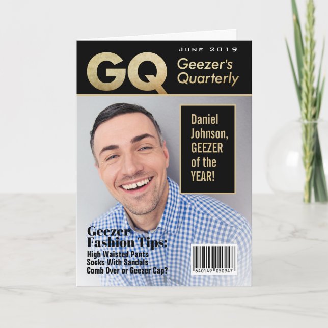 Funny Fake Geezers Magazine Cover Photo Kort (Framsida)