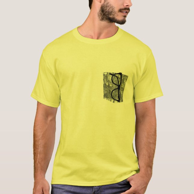 Funny Fake Pocket-glasögon i fickskjortans utformn T Shirt (Framsida)