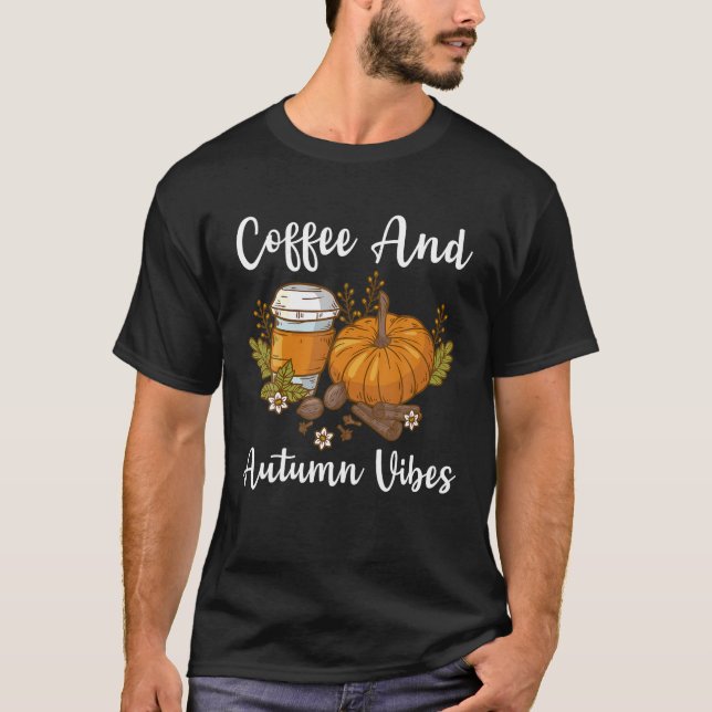 Funny Fall Coffee Pumpkin Latte Coffee Autumn T Shirt (Framsida)