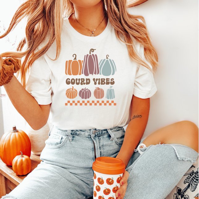 Funny Fall ’Gourd Vibes’ T Shirt (Skapare uppladdad)