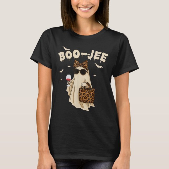 Funny Fall Halloween Ghost Boujee Boo Jee Soky Sea T Shirt (Framsida)