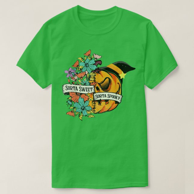 Funny Fall Halloween Spooky Season Sorta Sweet Sor T Shirt (Design framsida)