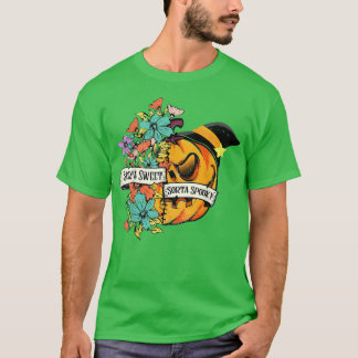 Funny Fall Halloween Spooky Season Sorta Sweet Sor T Shirt