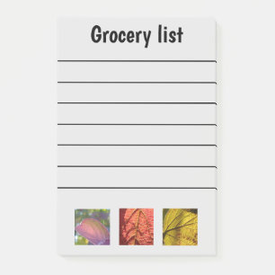 Funny Fall Livsmedel-lista Post-it Block
