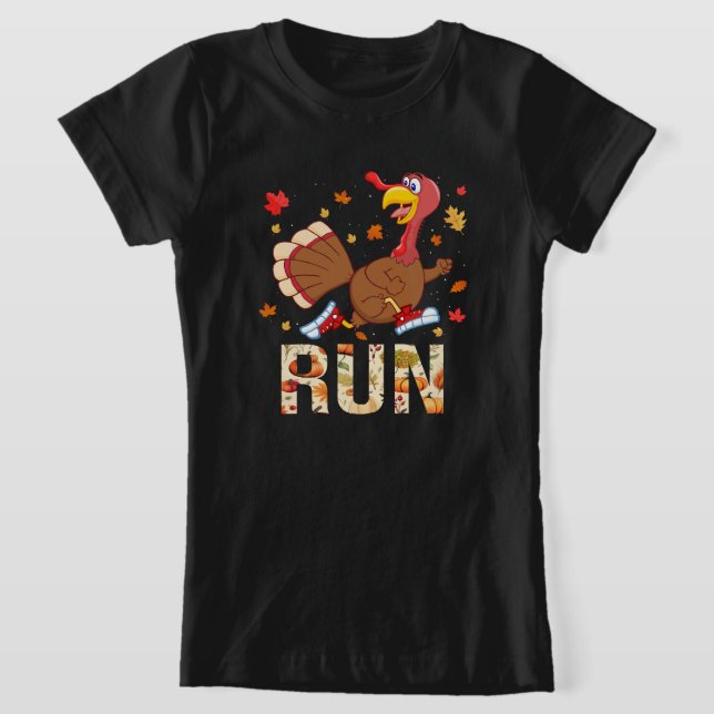 Funny Fall Ord Thanksgiving Trot Springa Turkiet N T Shirt (Laydown)