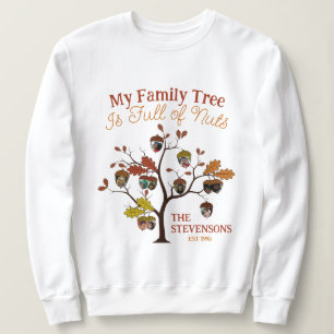 Funny Fall Photo Family Träd är Fullt av Nöt T Shirt