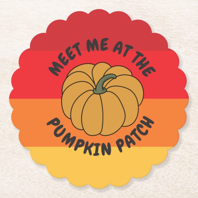 Funny Fall Pumpkin Underlägg Papper (Framsida)