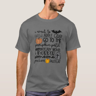 Funny Fall Saker Apple Cider Pumpkin Patch Hallowe T Shirt