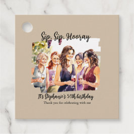 Funny Fall Vin Tasting Womans 50:e födelsedag Gåvor Etiketter