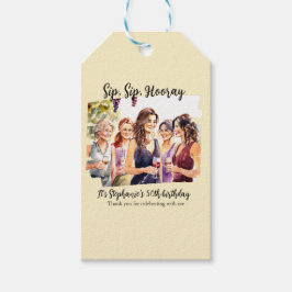 Funny Fall Vin Tasting Womans 50:e födelsedag Presentetikett