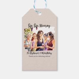 Funny Fall Vin Tasting Womans 50:e födelsedag Presentetikett