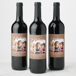 Funny Fall Vin Tasting Womans 50:e födelsedag Vinflaska Etikett