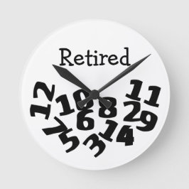 Funny Fallen Numbers Rund Klocka