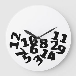 Funny Fallen Numbers Stor Klocka