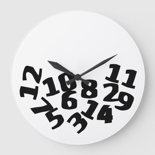 Funny Fallen Numbers Stor Klocka (Framsida)