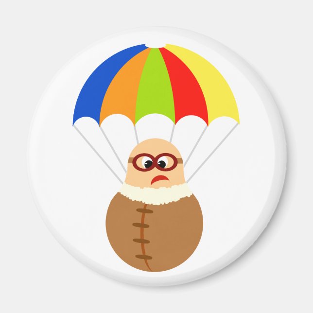 Funny Fallskärm Magnet (Framsidan)