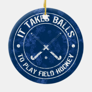 Funny Fält Hockey Helgdag Ornament