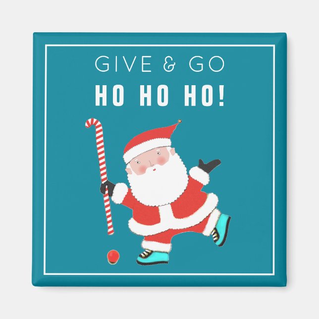 Funny Fält Hockey Stocking Stuffers Magnet (Framsidan)