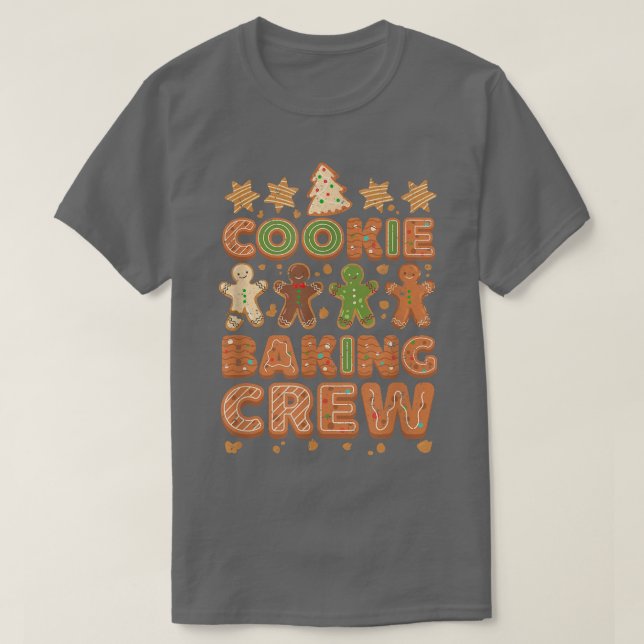 Funny Family Christmas Cookie Baking Crew Cute Xma T Shirt (Design framsida)