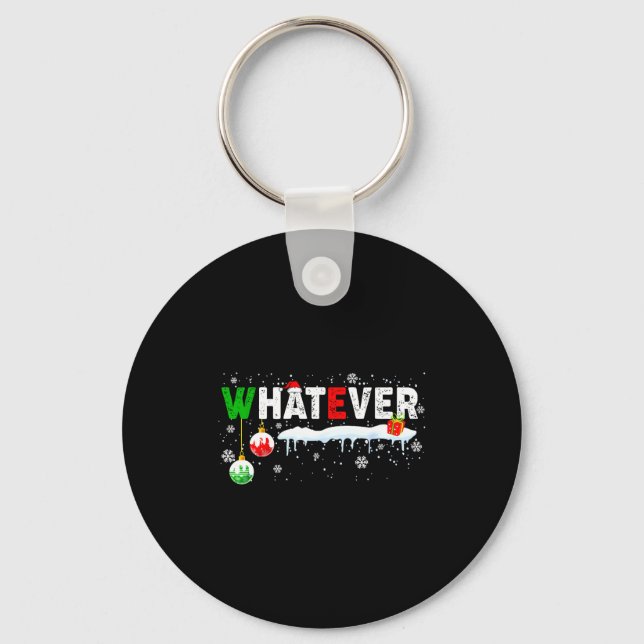 Funny Family Christmas Pajamas Matching Whatever  Nyckelring (Framsida)