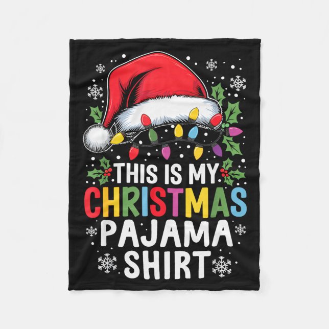 Funny Family Christmas Pajamas This Is My Christma Fleecefilt (Framsidan)