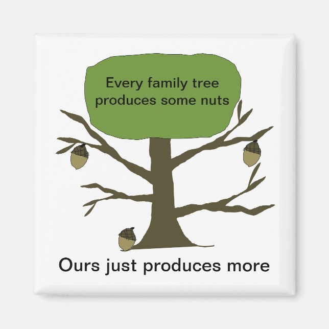 Funny Family Träd Fridge Magnet (Framsidan)