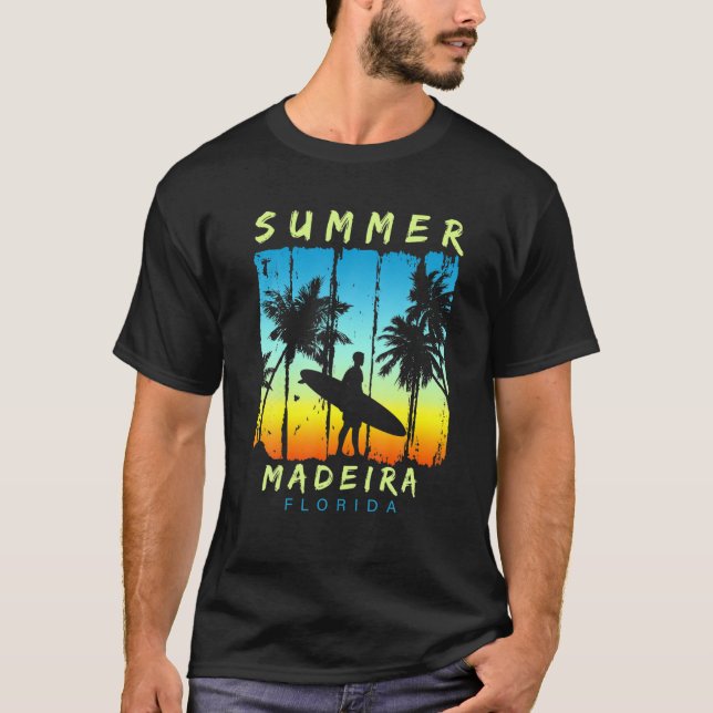 Funny Family Vacation Florida Madeira Sunset Beach T Shirt (Framsida)