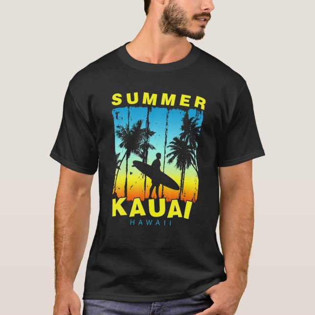 Funny Family Vacation Hawaii Kauai Sunset Beach T Shirt (Framsida)
