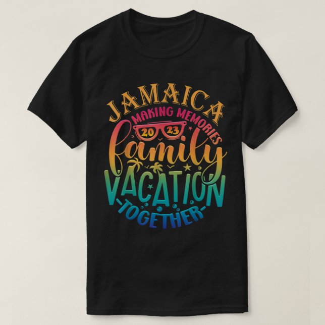 Funny Family Vacation Jamaica 2023 Skapar minnen T Shirt (Design framsida)