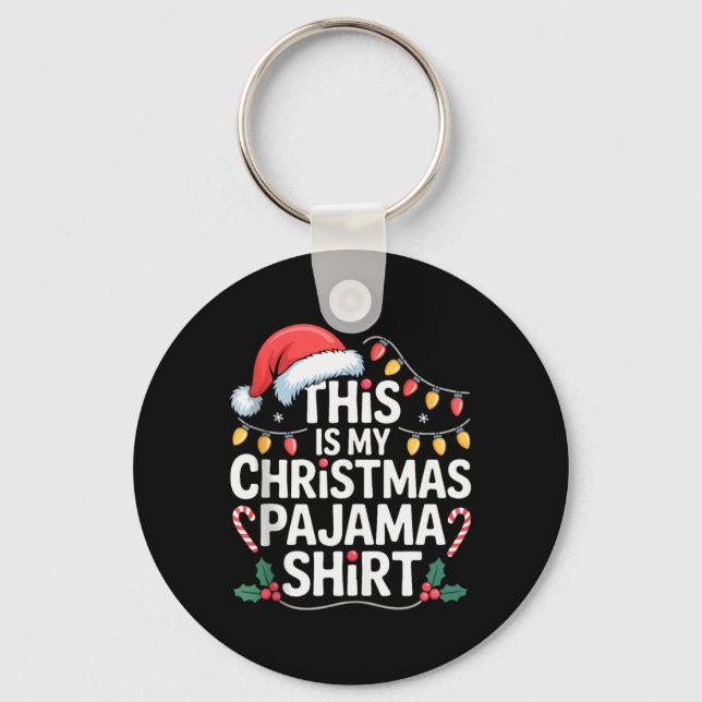 Funny Family Xmas Men Women Kids This Is My Christ Nyckelring (Framsida)