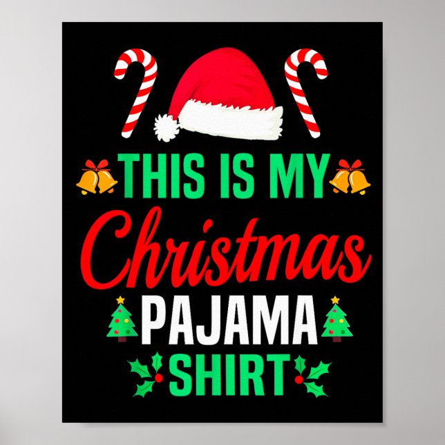 Funny Family Xmas Men Women Kids This Is My Christ Poster (Framsidan)