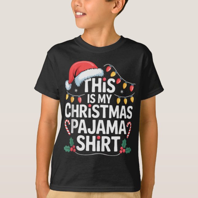 Funny Family Xmas Men Women Kids This Is My Christ T Shirt (Framsida)