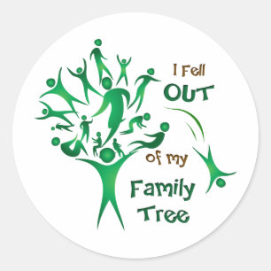 Funny FamilyTree Runt Klistermärke