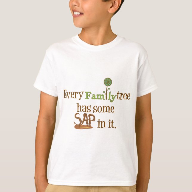 Funny FamilyTree Tee Shirt (Framsida)