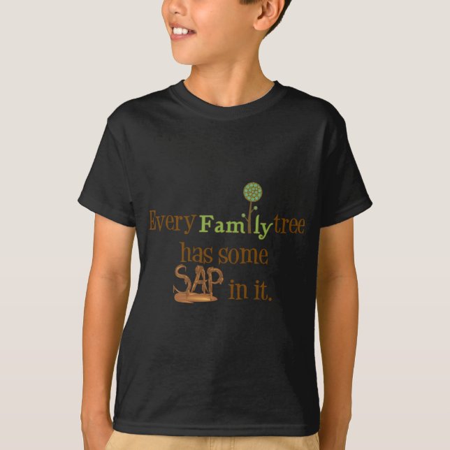 Funny FamilyTree Tee Shirt (Framsida)
